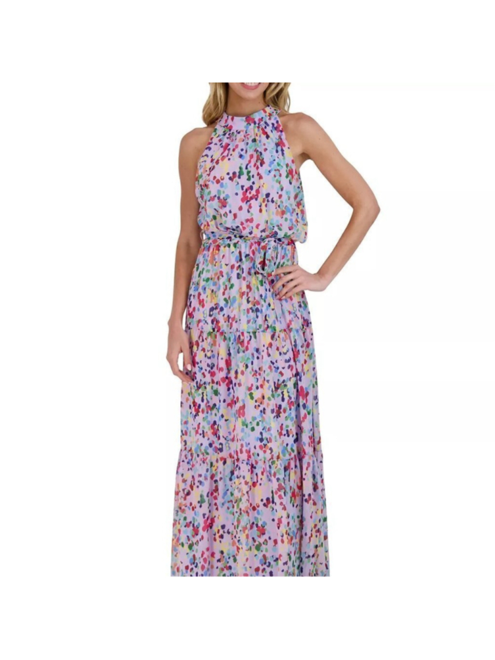 Julia Jordan Mock Neck Maxi Dress